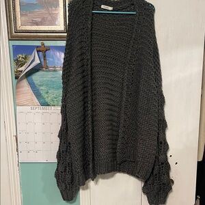 Amaryllis Charcoal Knit Cardigan